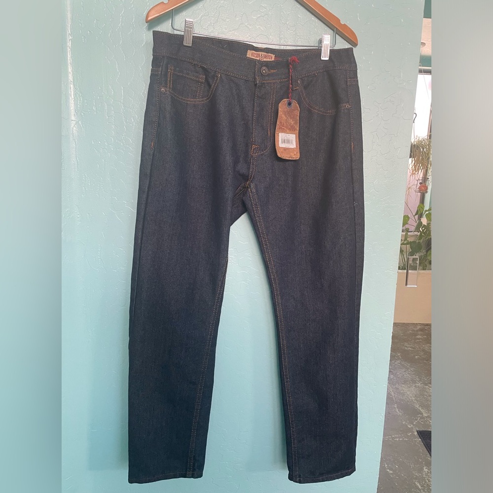 Hudson & Barrow NYC size 34/30 NWT men’s indigo jeans